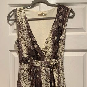 Snake skin wrap maxi dress